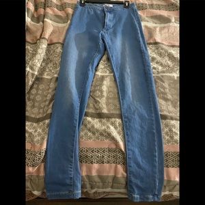 High waisted stretch skinny jeans